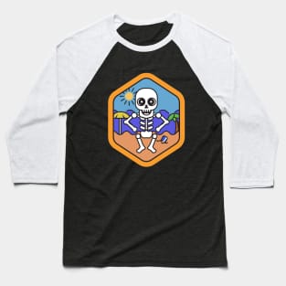 Skull enjoying the summer vibes Baseball T-Shirt